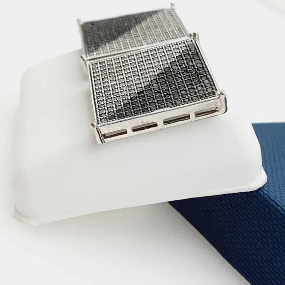 "925 Sterling Silver Plated CZ Earrings, EVBRS691 - Picture 5 of 10